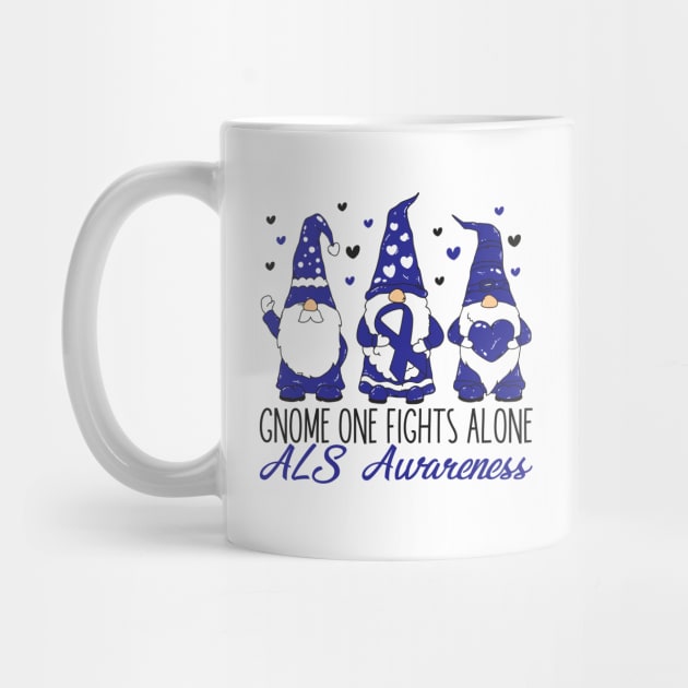 ALS Awareness Gnome One Fıghts Alone by mcoshop